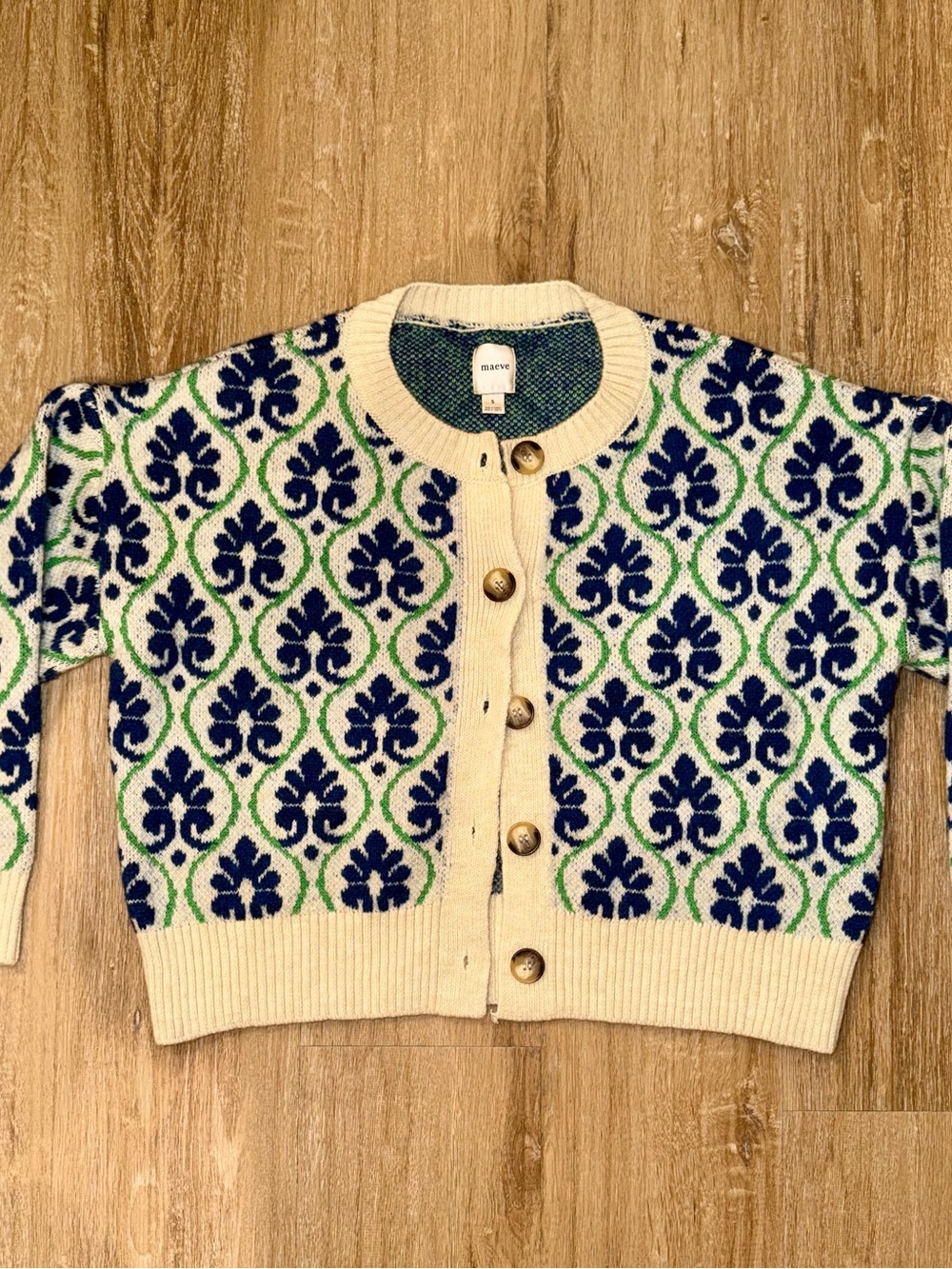 Maeve | Maeve Cream Cardigan - Picture 1 of 6